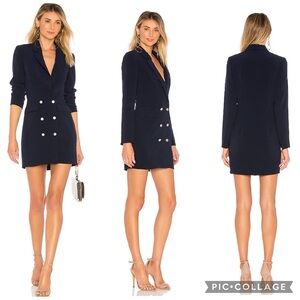 NWT SUPERDOWN X REVOLVE  navy madeline long sleeve blazer dress xs